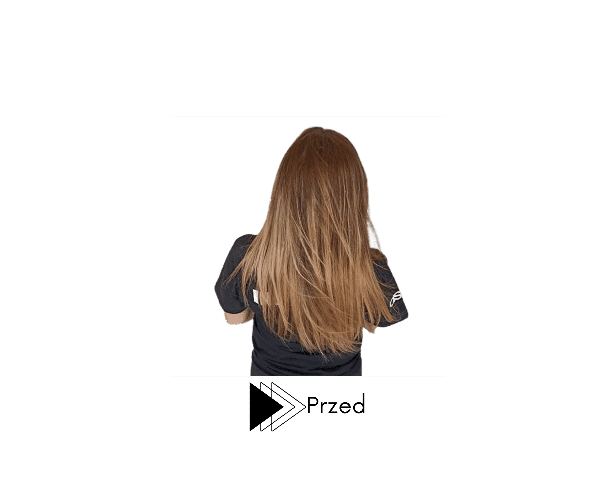 Stan włosów przed usługą fryzjerską.