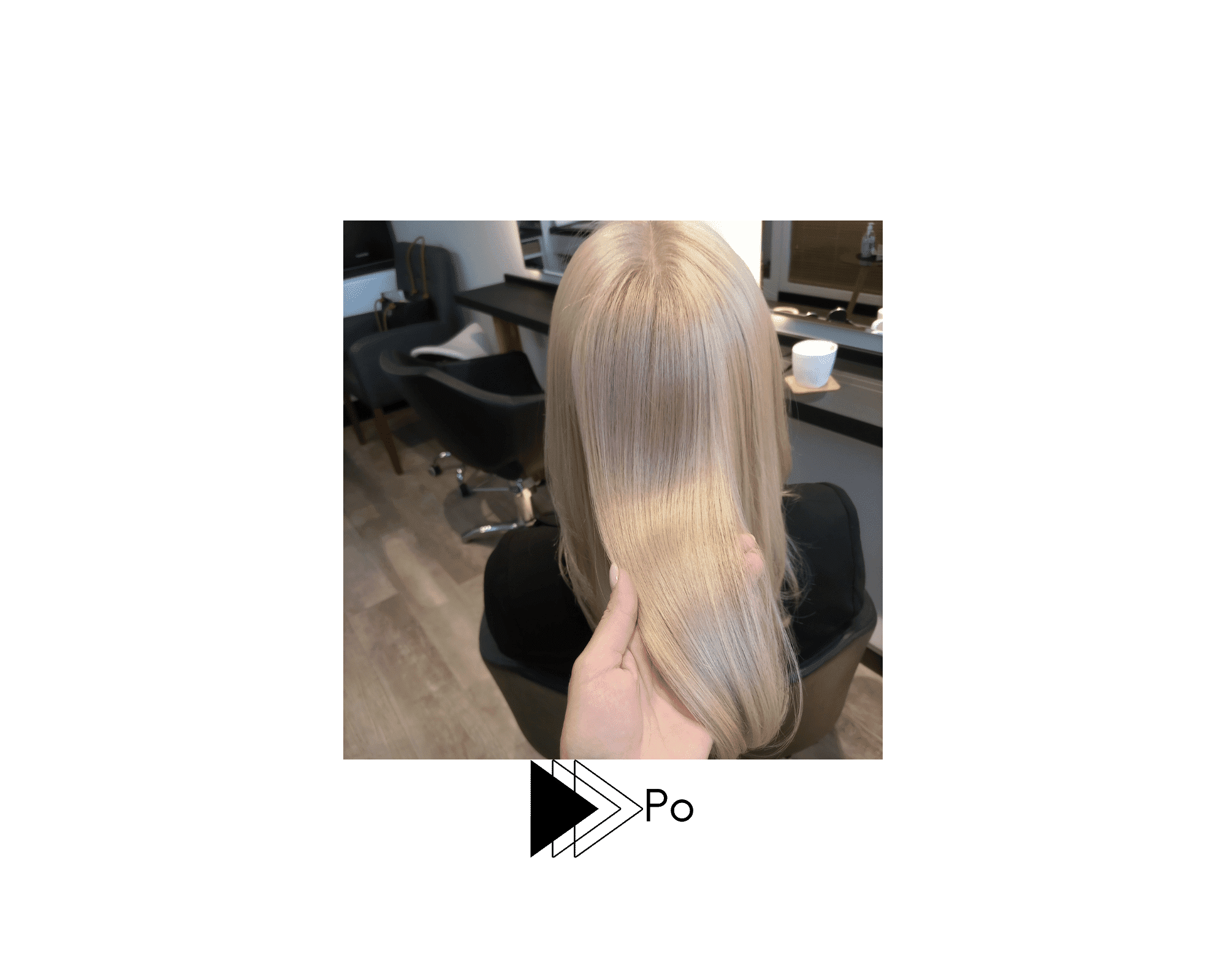 Dekoloryzacja odrostu z kolorem jednolitym.