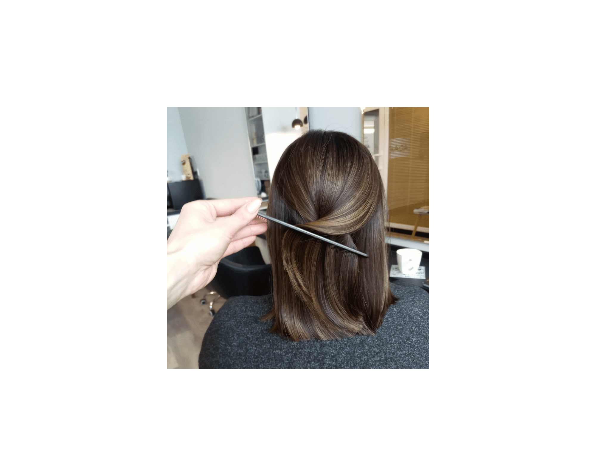 Koloryzacja z pojaśnieniami i podcięcie końcówek.