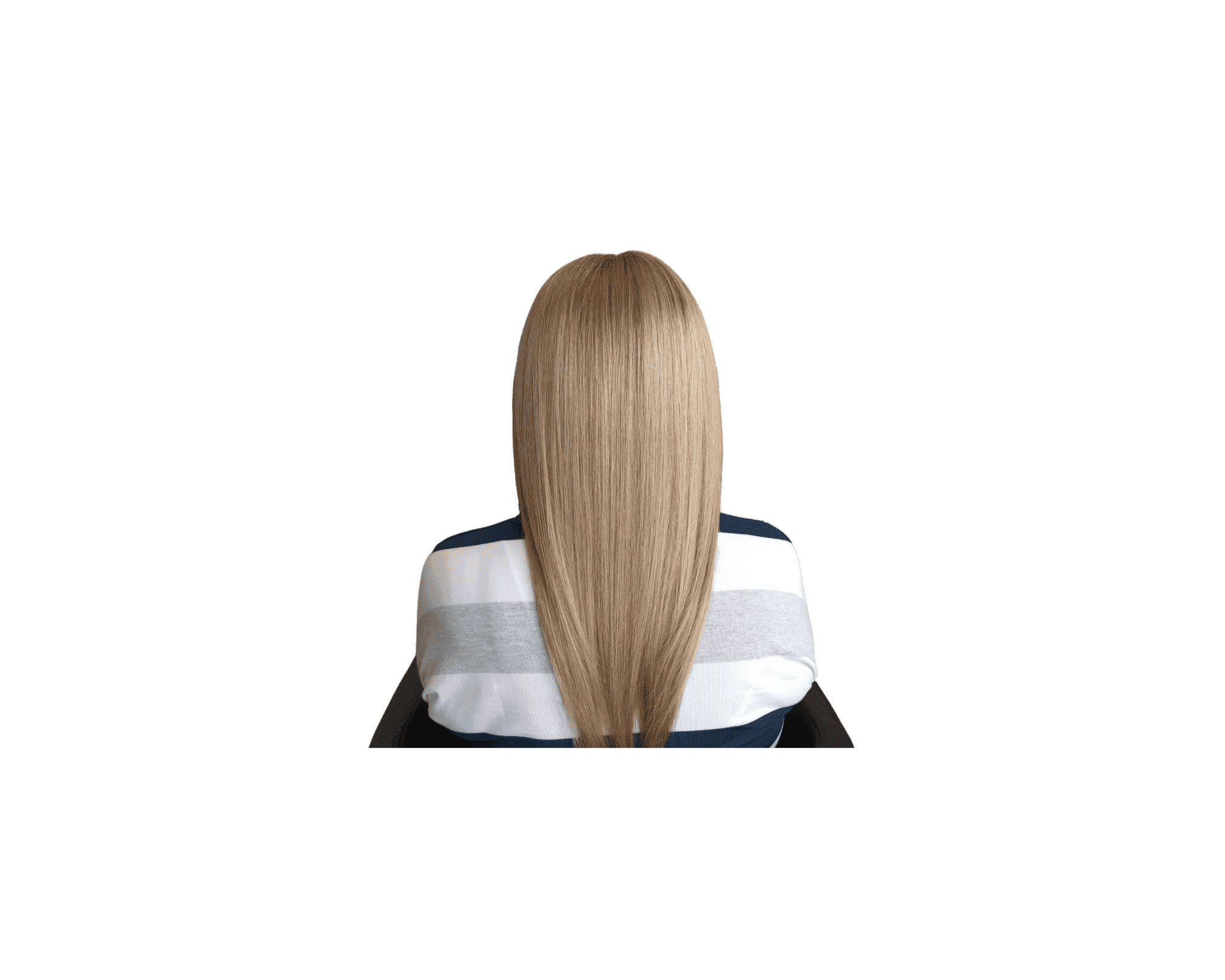 Kolor jednolity i ściąganie objętości z gęstych włosów.