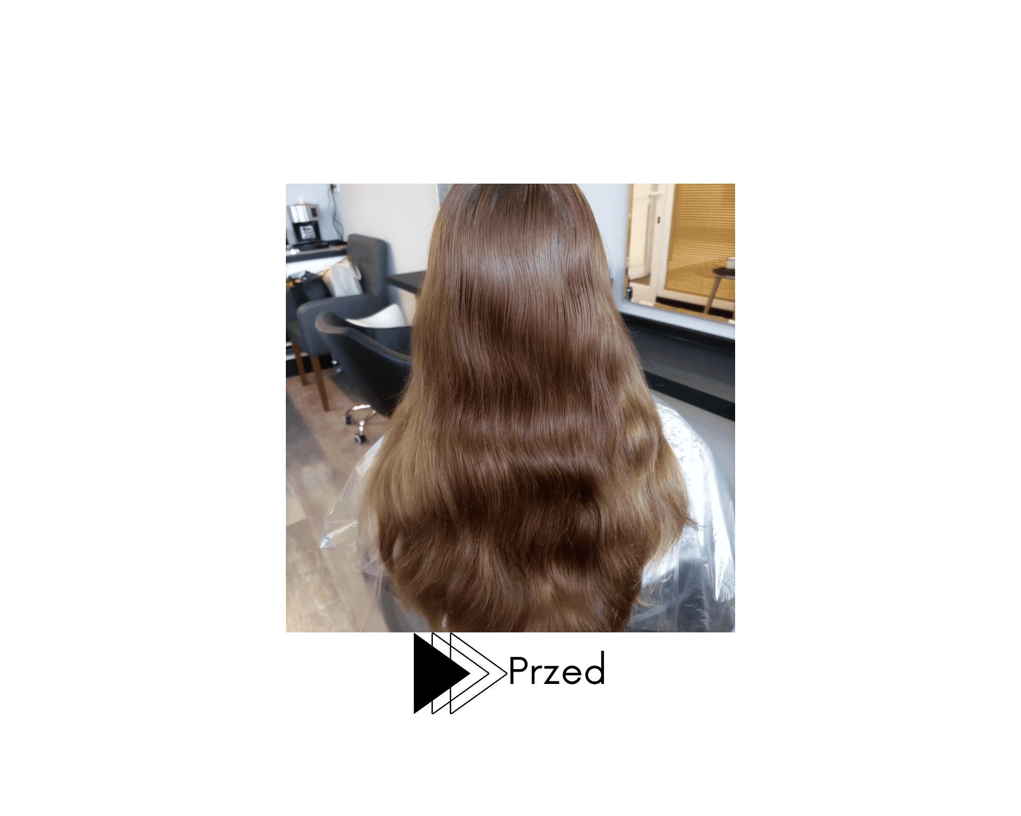 Stan włosów przed usługą fryzjerską.