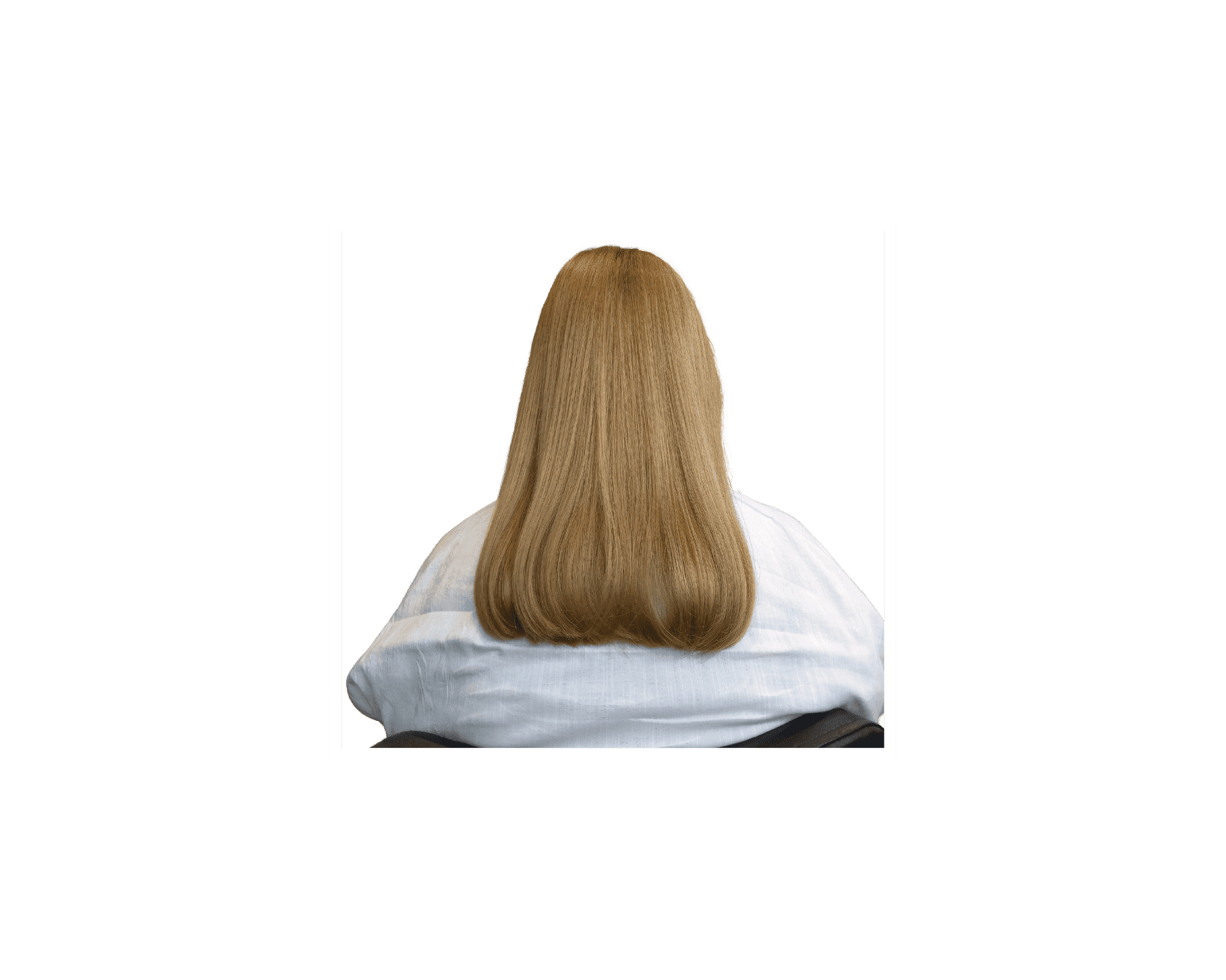 Koloryzacja jednolita i strzyżenie do linii prostej.